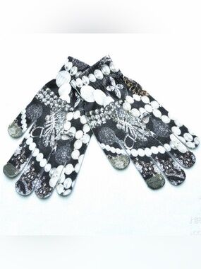Black Pearl-Pattern Women's Fashion Gloves